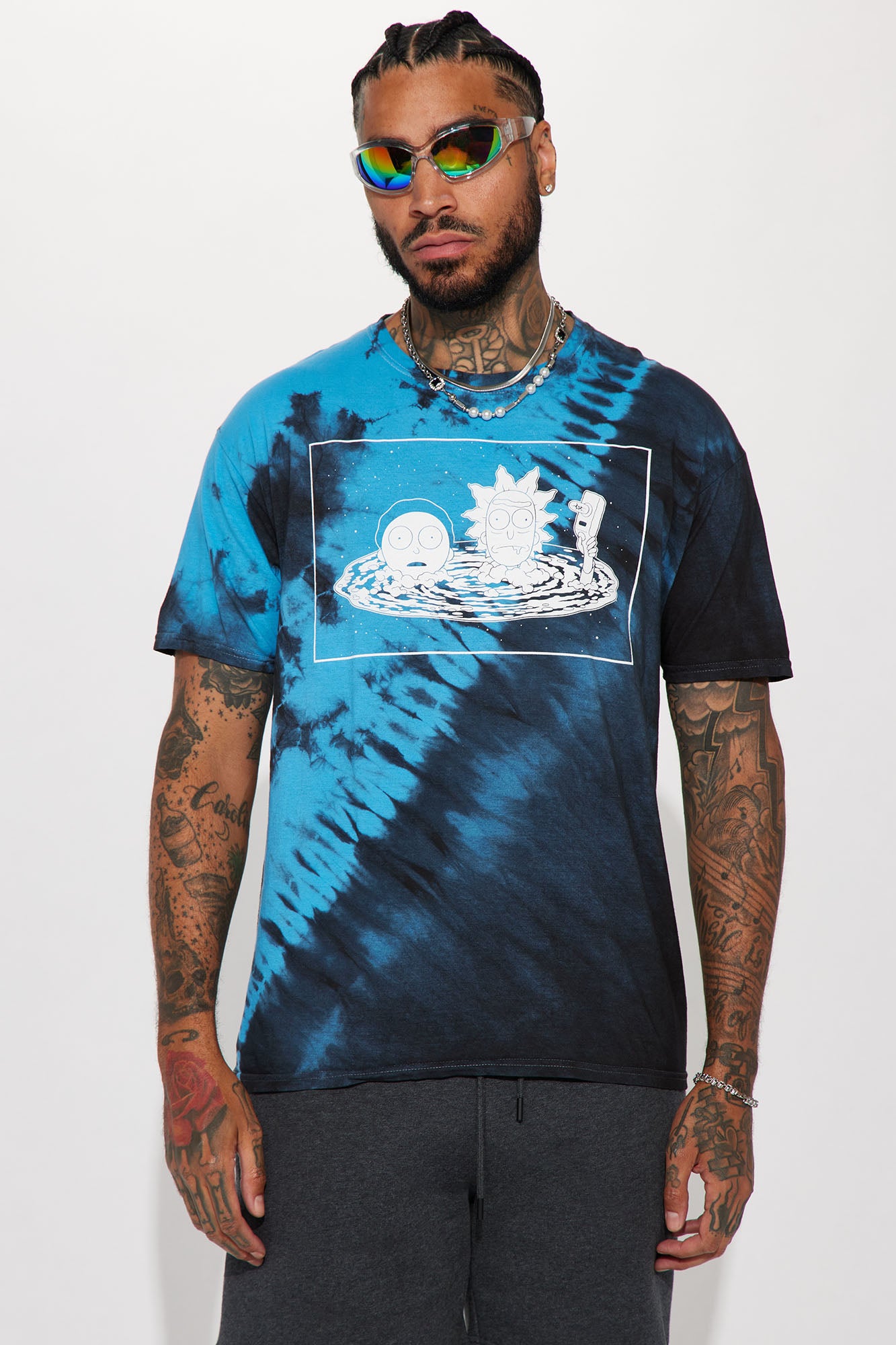 Rick And Morty Tie Dye Short Sleeve Tee - Blue | Fashion Nova, Mens Graphic  Tees | Fashion Nova