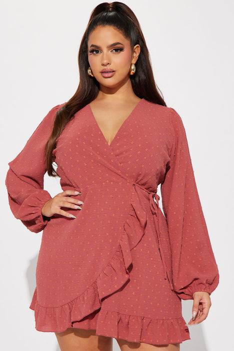 Natasha wrap discount dress fashion nova