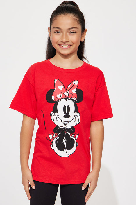Mini Sitting Pretty Minnie Mouse Tshirt Red Fashion Nova Kids