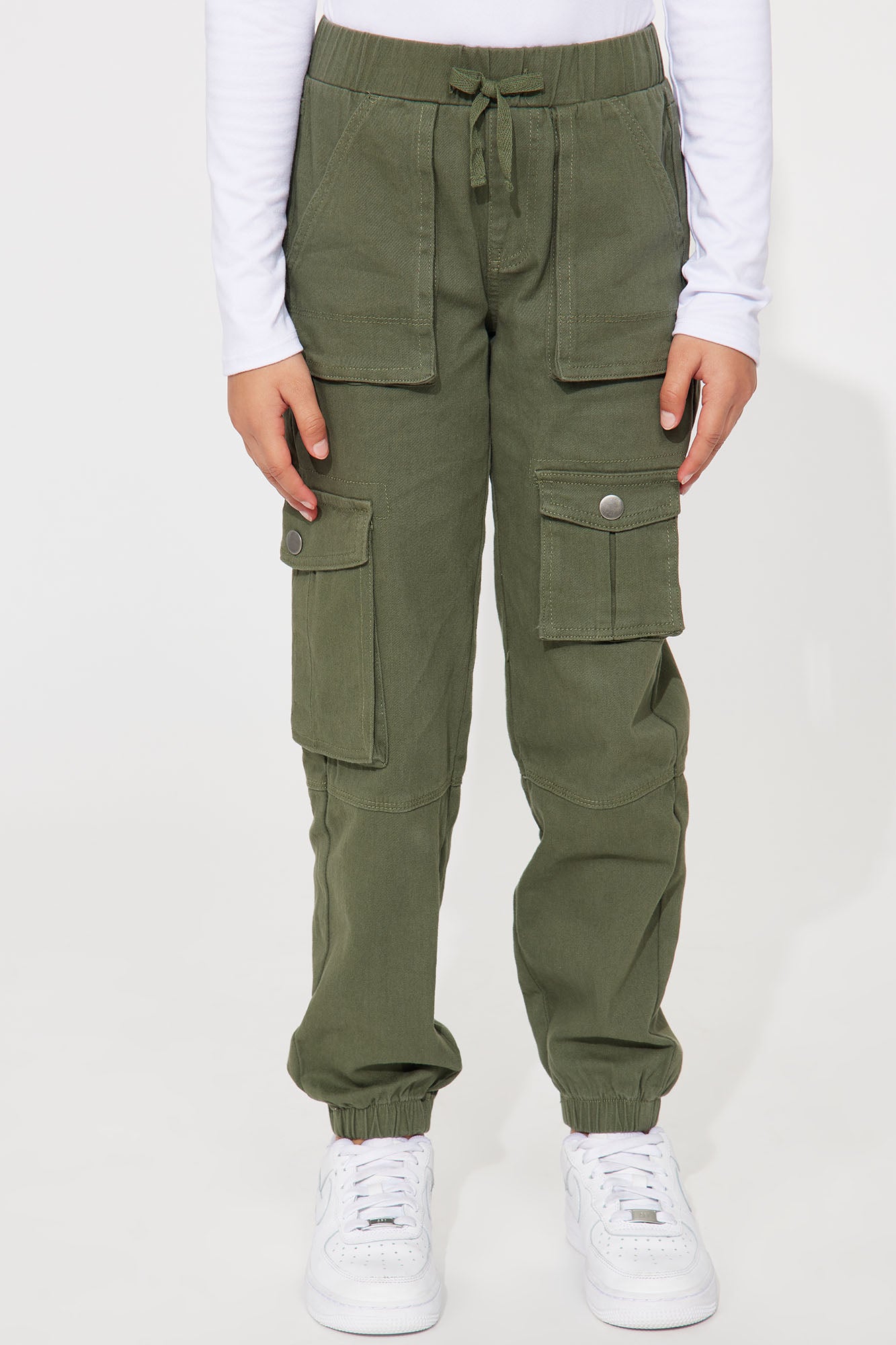 Mini Twill Ruched Ankle Cargo Pants - Olive, Fashion Nova, Kids Pants &  Jeans