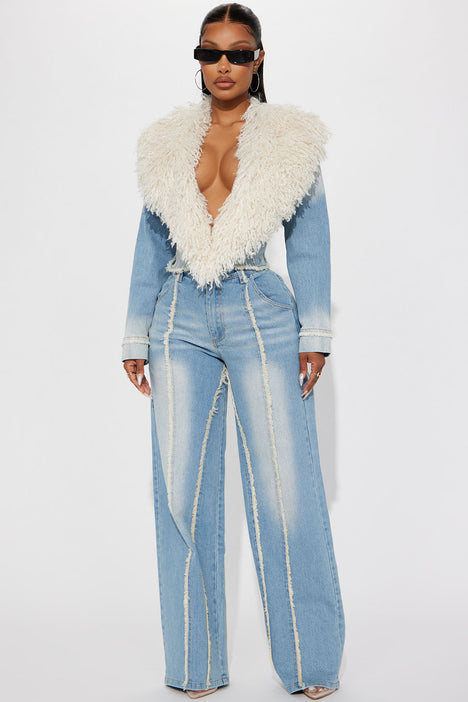 Denim sale and fur