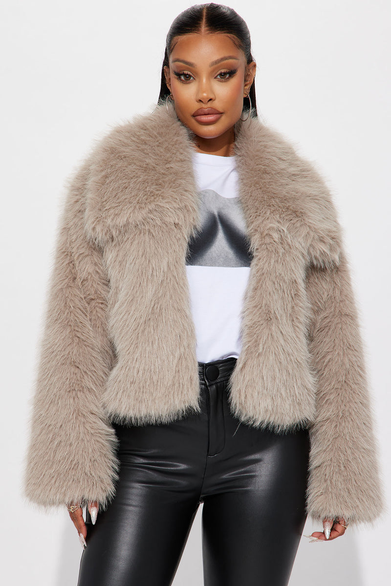 Already Chose Faux Fur Jacket - Grey | Fashion Nova, Jackets & Coats ...
