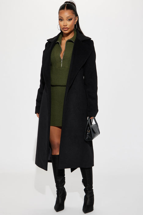 Fashion nova 2025 black coat