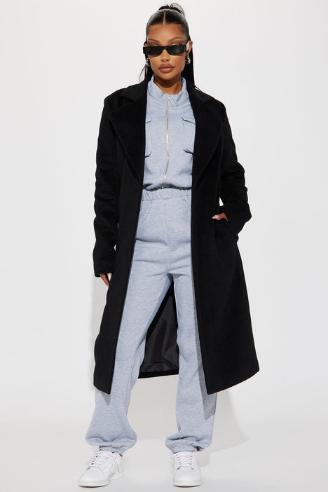 Going Places Coat Black Fashion Nova Jackets Coats