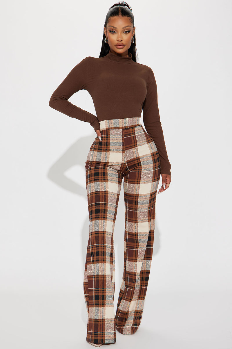 Jahia Flare Pants - Brown/combo | Fashion Nova, Pants | Fashion Nova