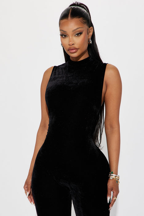 Velour jumpsuit top fashion nova