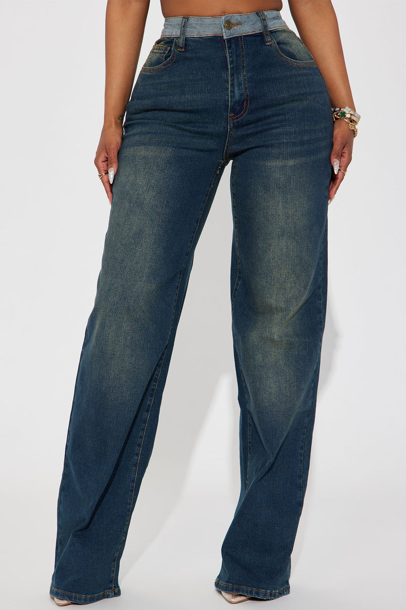 Just Want You Stretch Baggy Jeans - Dark Wash | Fashion Nova, Jeans ...