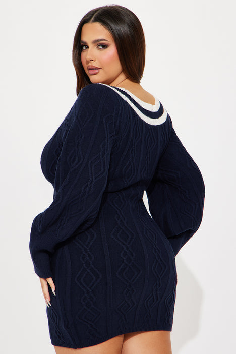 Girls navy cheap sweater dress