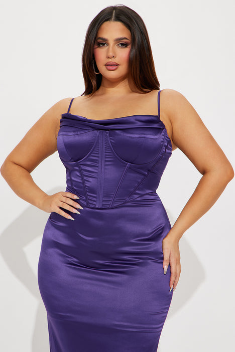 Violet discount satin dress
