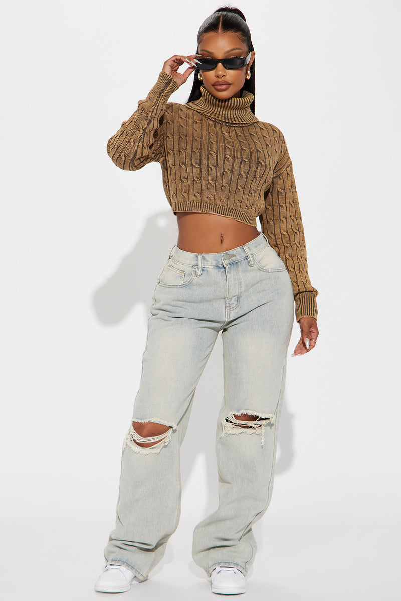 Almost Daily Cable Knit Sweater - Brown | Fashion Nova, Sweaters ...