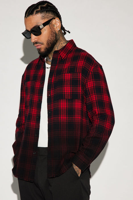 Red and black plaid 2024 sweatshirt