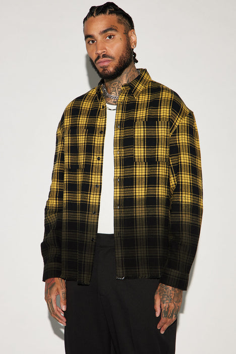 Yellow outlet flannel shirt