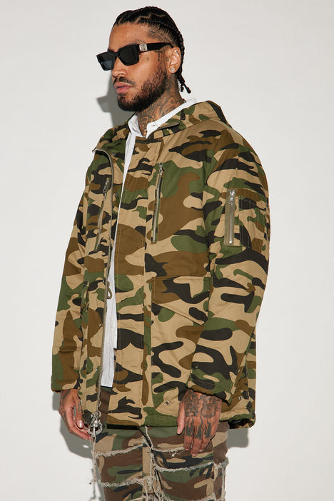 Camouflage Classic Parka Camouflage Fashion Nova Mens Jackets