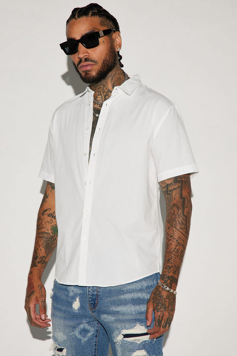 Fashion nova white on sale button up shirt