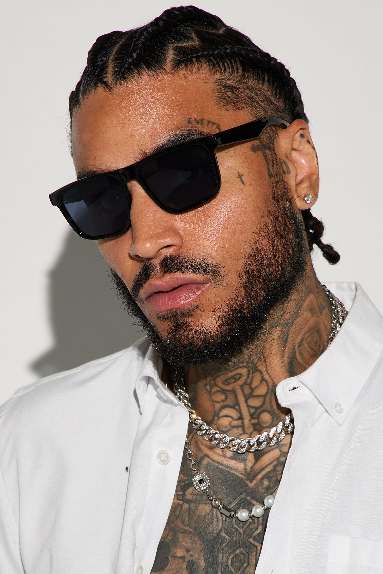Blacked out hot sale sunglasses mens