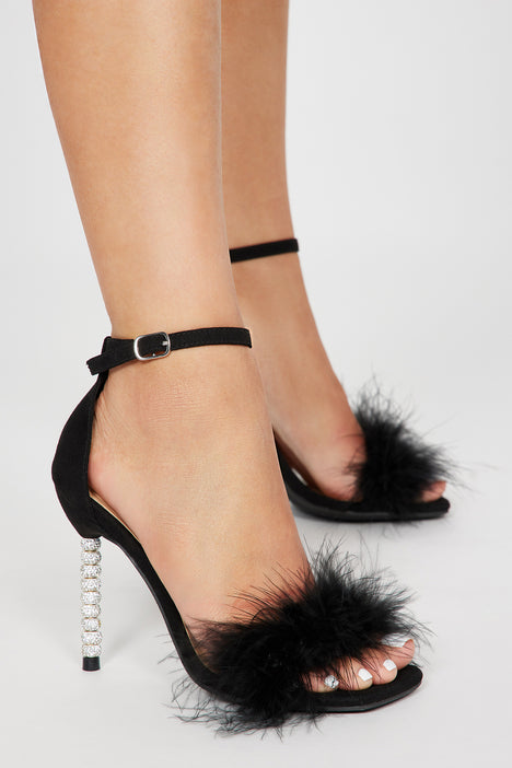 Sheba Feather Heel - Black | Fashion Nova, Shoes | Fashion Nova