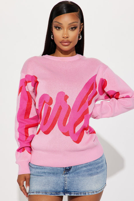 Pink crewneck sweater 2025
