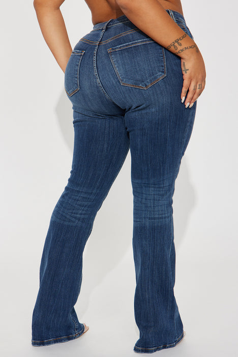 Out Of My Way Low Rise Bootcut Jean - Dark Wash