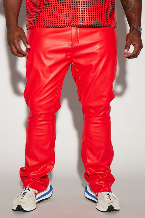 Upscale Faux Leather Flare Pants Red Fashion Nova Mens Pants