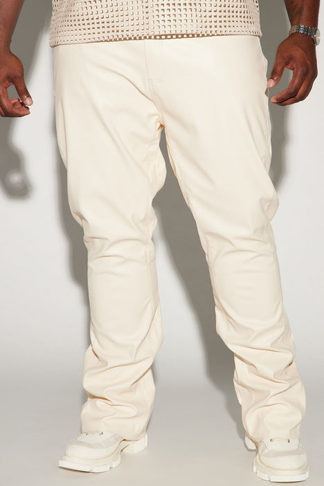 Cream discount leather pants