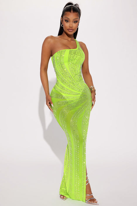 Lime green dresses top