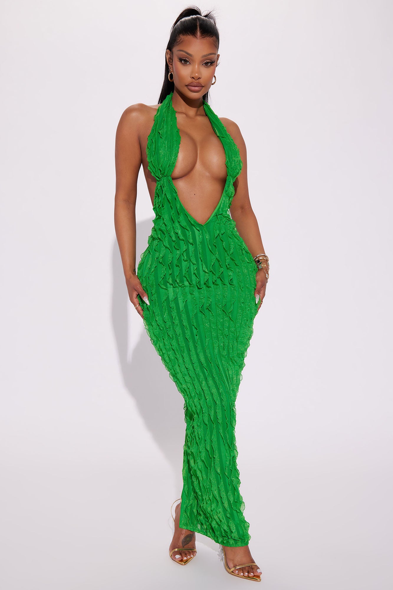 Ivy Textured Maxi Dress Green Fashion Nova Dresses Fashion Nova