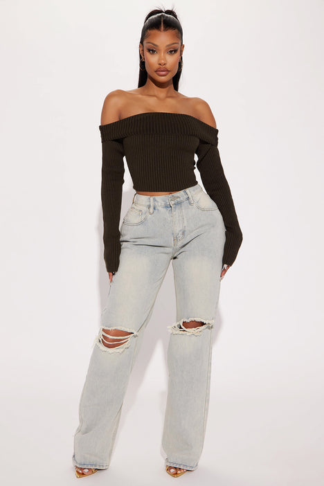 Fashion nova off sales the shoulder sweater