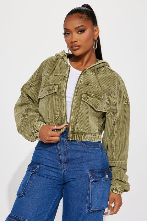 Ellie Corduroy Jacket Olive Fashion Nova Jackets Coats