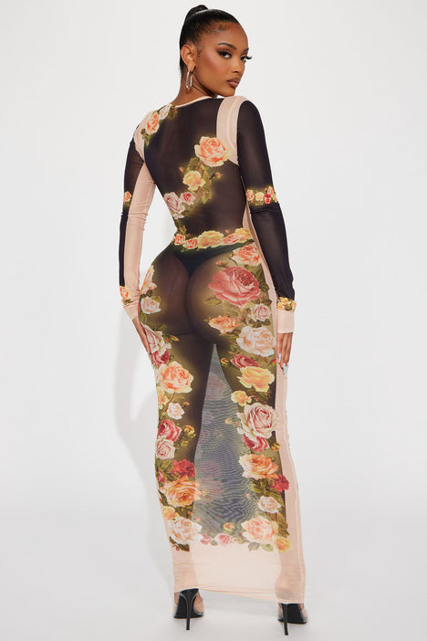 Sheer dress fashion nova hot sale