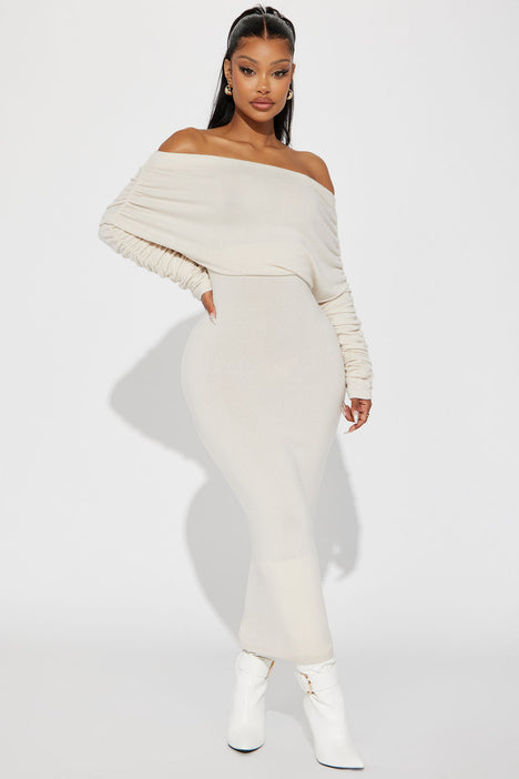 White over sales the shoulder sweater