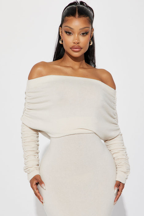 Off the shoulder sweater dress fashion nova outlet