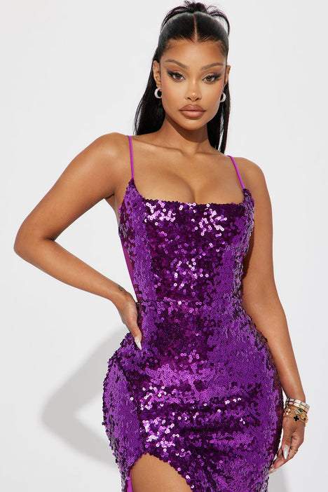 Purple fashion nova dress top