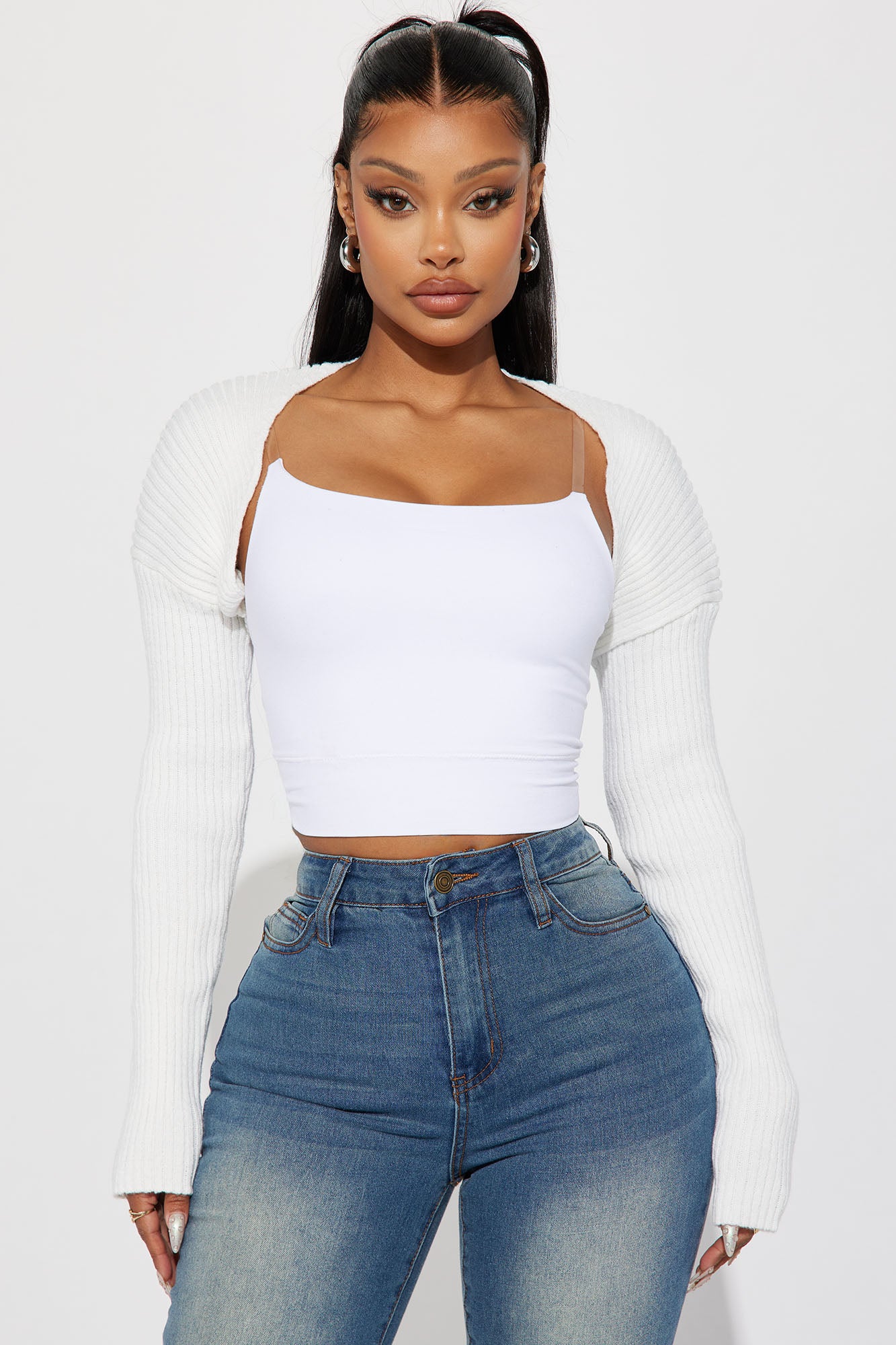 Bolero sweater long sleeve top