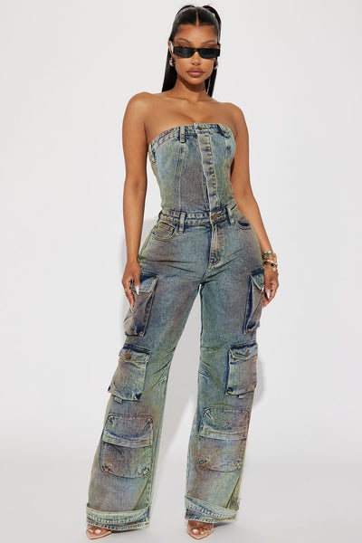 Jean jumpsuit fashion sales nova