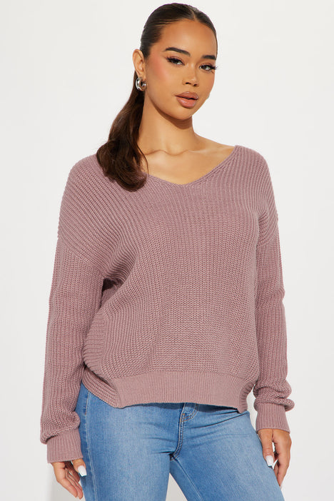 Falls Favorite Girl Sweater II Mauve Fashion Nova Sweaters