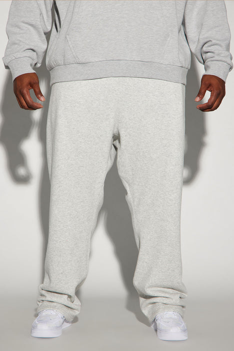 Tyson Heavyweight Straight Sweatpants - Heather Grey, Fashion Nova, Mens  Fleece Bottoms