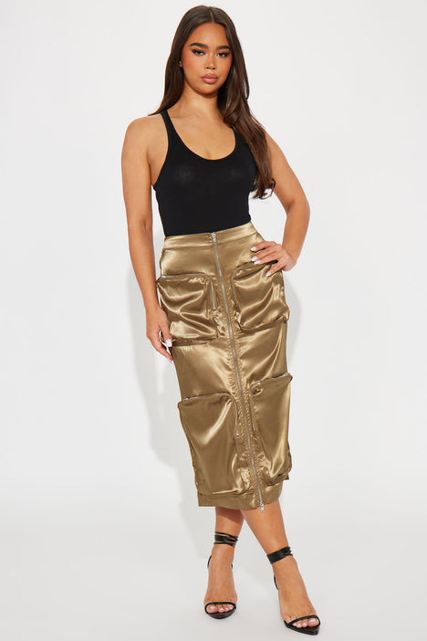 Satin midi sales skirt 08