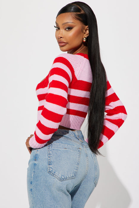 Zahara Striped Sweater Top - Pink/combo | Fashion Nova, Sweaters | Fashion  Nova