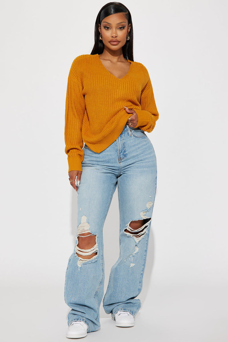 Falls Favorite Girl Sweater II - Mustard | Fashion Nova, Sweaters ...