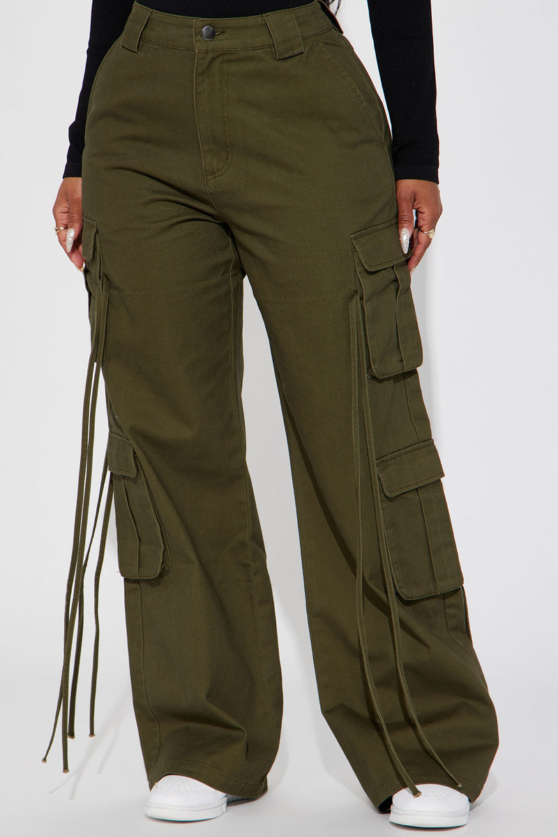 Petite Golden Hour Wide Leg Cargo Pant - Olive | Fashion Nova, Pants ...
