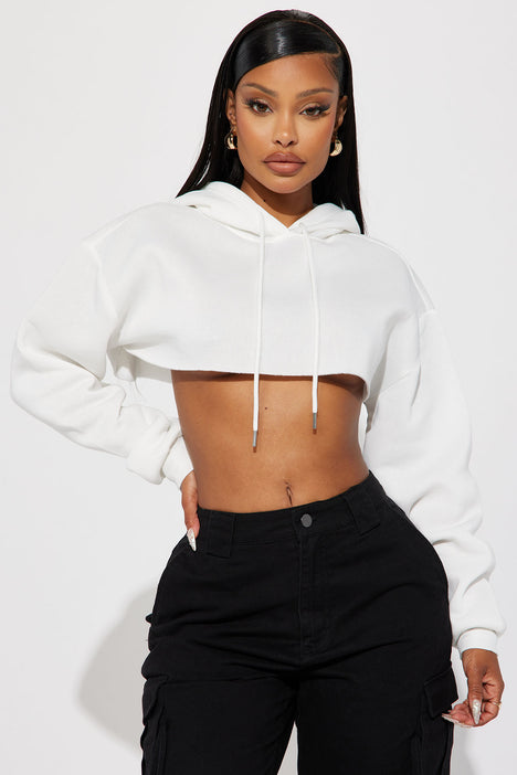 Fashion nova crop top hoodie clearance