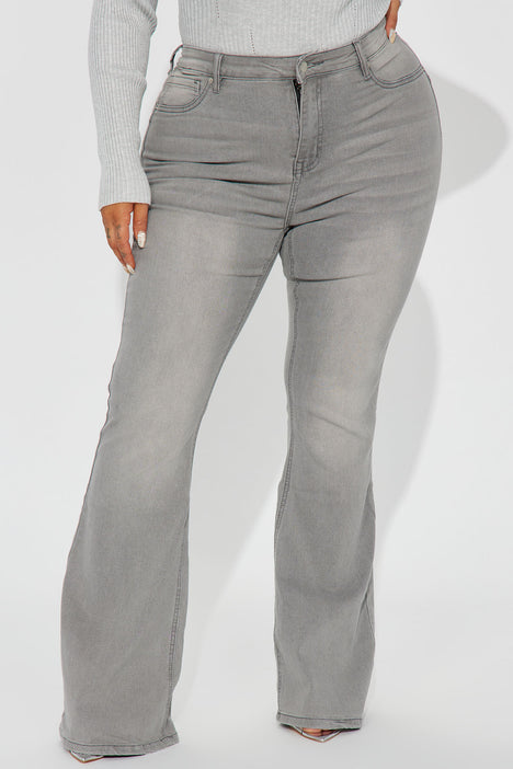 Audrey Booty Lifting Stretch Flare Jeans | - | Grey Nova Nova, Jeans Fashion Fashion