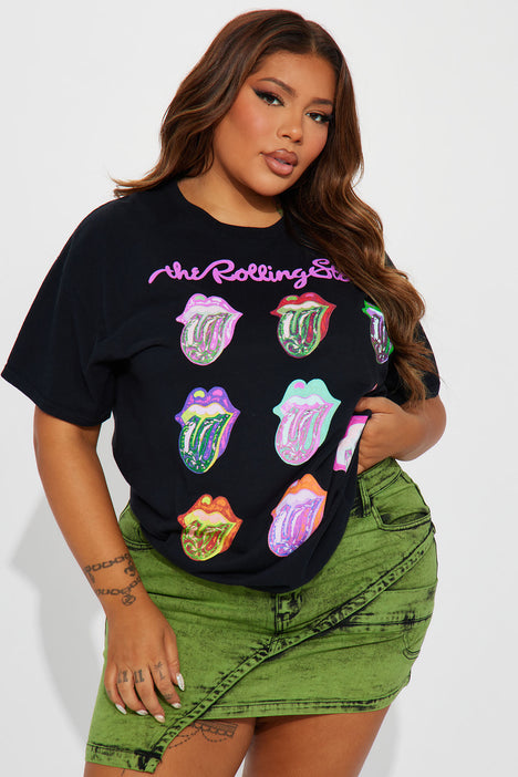 Rolling stones t sales shirt plus size