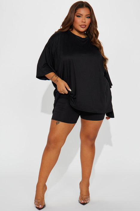 Casual Life Short Set Black