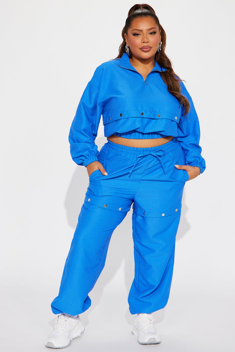 Fashion Nova Baby blue suit set, Women's Fashion, Bottoms, Other Bottoms on  Carousell