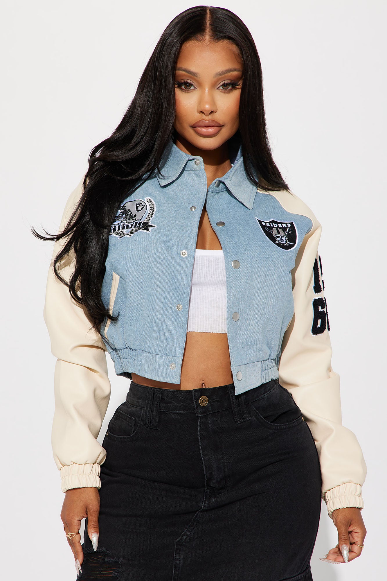 Raiders jean jacket sales
