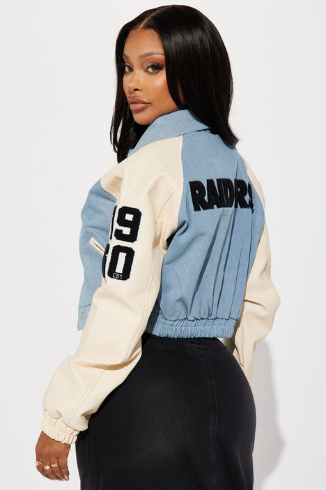 Raiders jean jacket top
