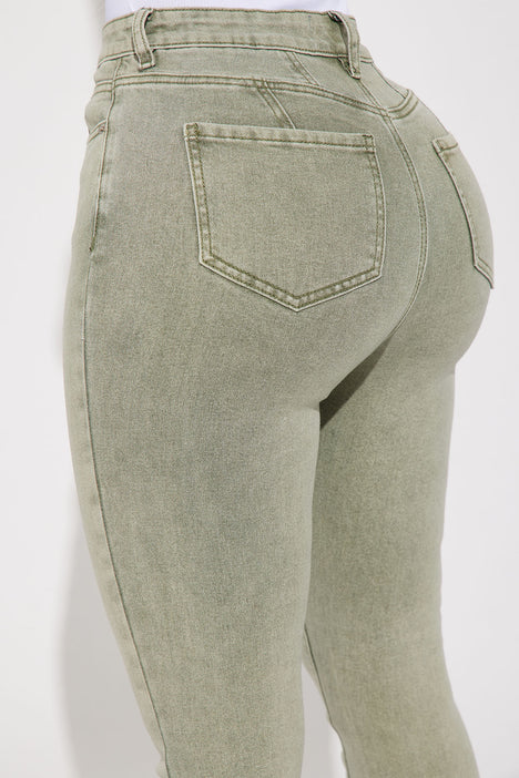 Shape Up Sculpting Stretch Skinny Jeans - Green, Fashion Nova, Jeans