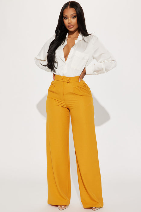 Yellow trousers cheap womens