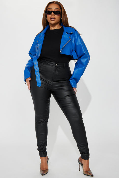 Fashion Nova Women's Pop It Crop It Faux Leather Jacket